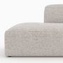 Voir la diapositive 2 : Rendez vous déco Méridienne dossier à droite pour canapé modulable en tissu beige-Hestia
