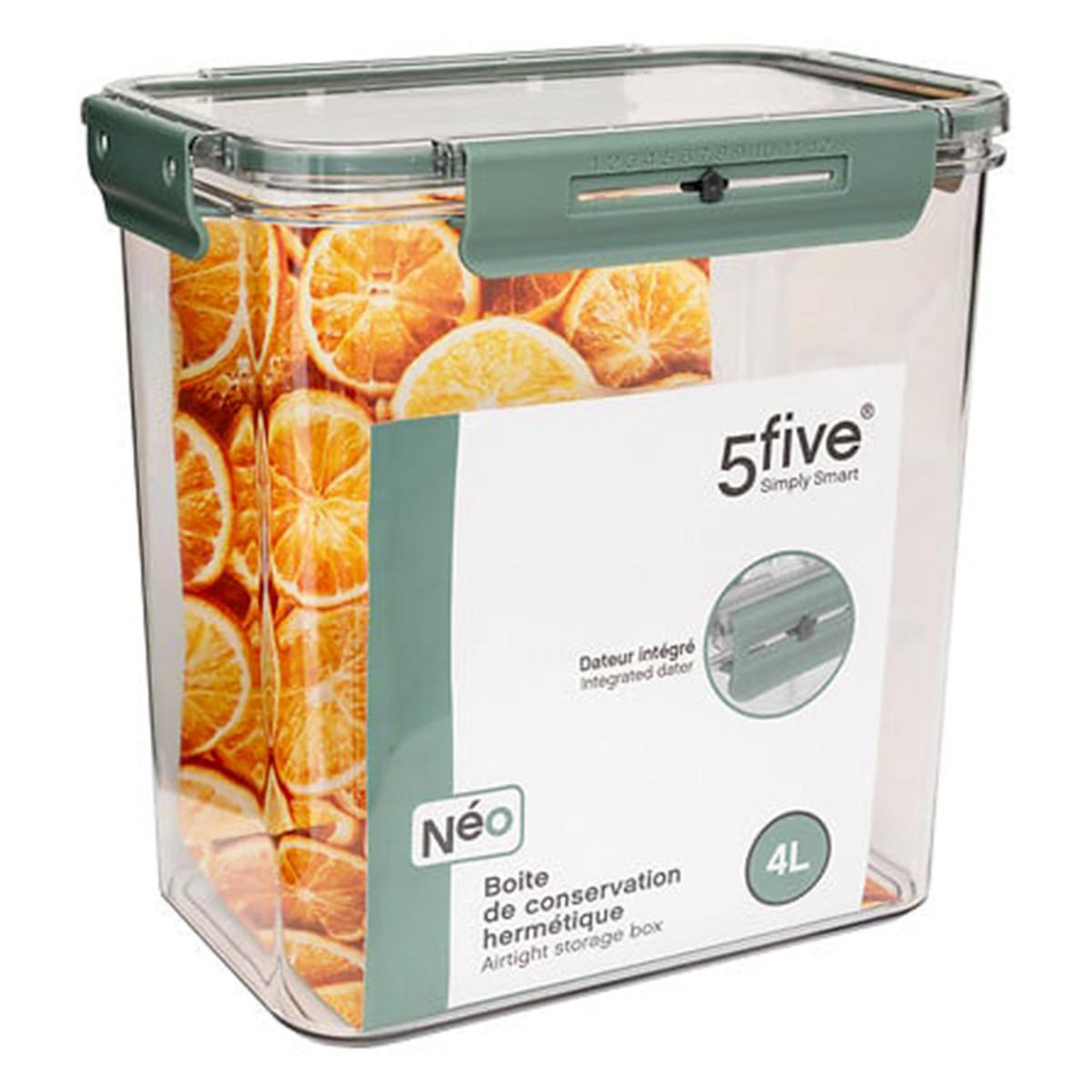 Voir la diapositive 6 : FIVE Boîte de conservation hermétique  neo  4l transparent