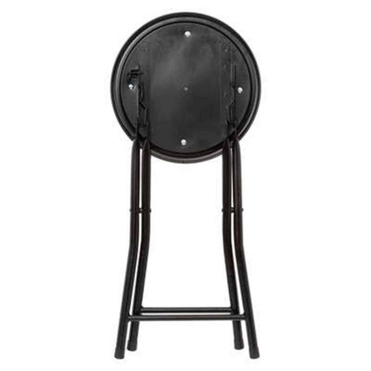  Tabouret Pliant en Velours  Cyda  45cm Gris