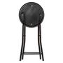 Voir la diapositive 3 :  Tabouret Pliant en Velours  Cyda  45cm Gris