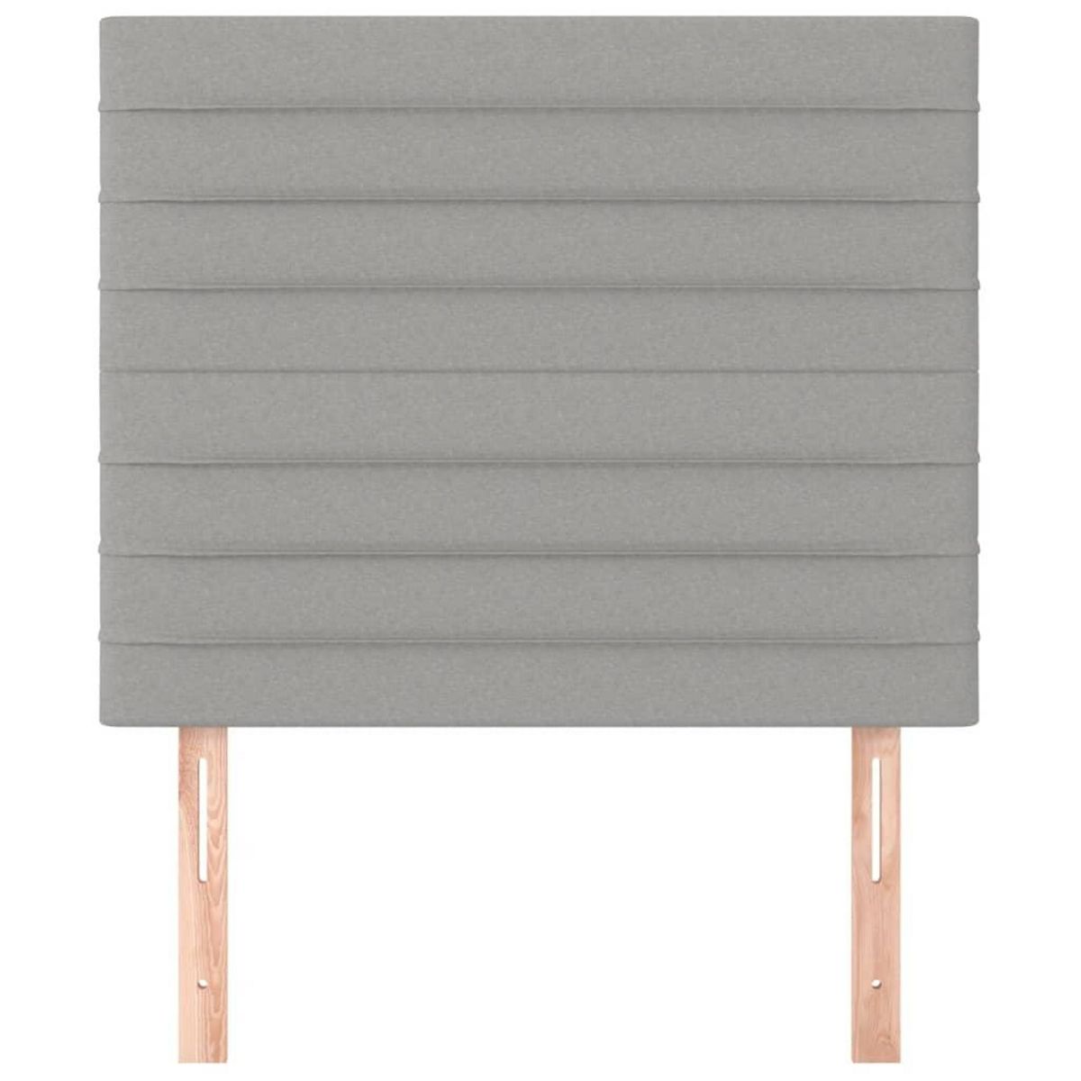 VIDAXL Tetes de lit 2 pcs Gris clair 80x5x78/88 cm Tissu