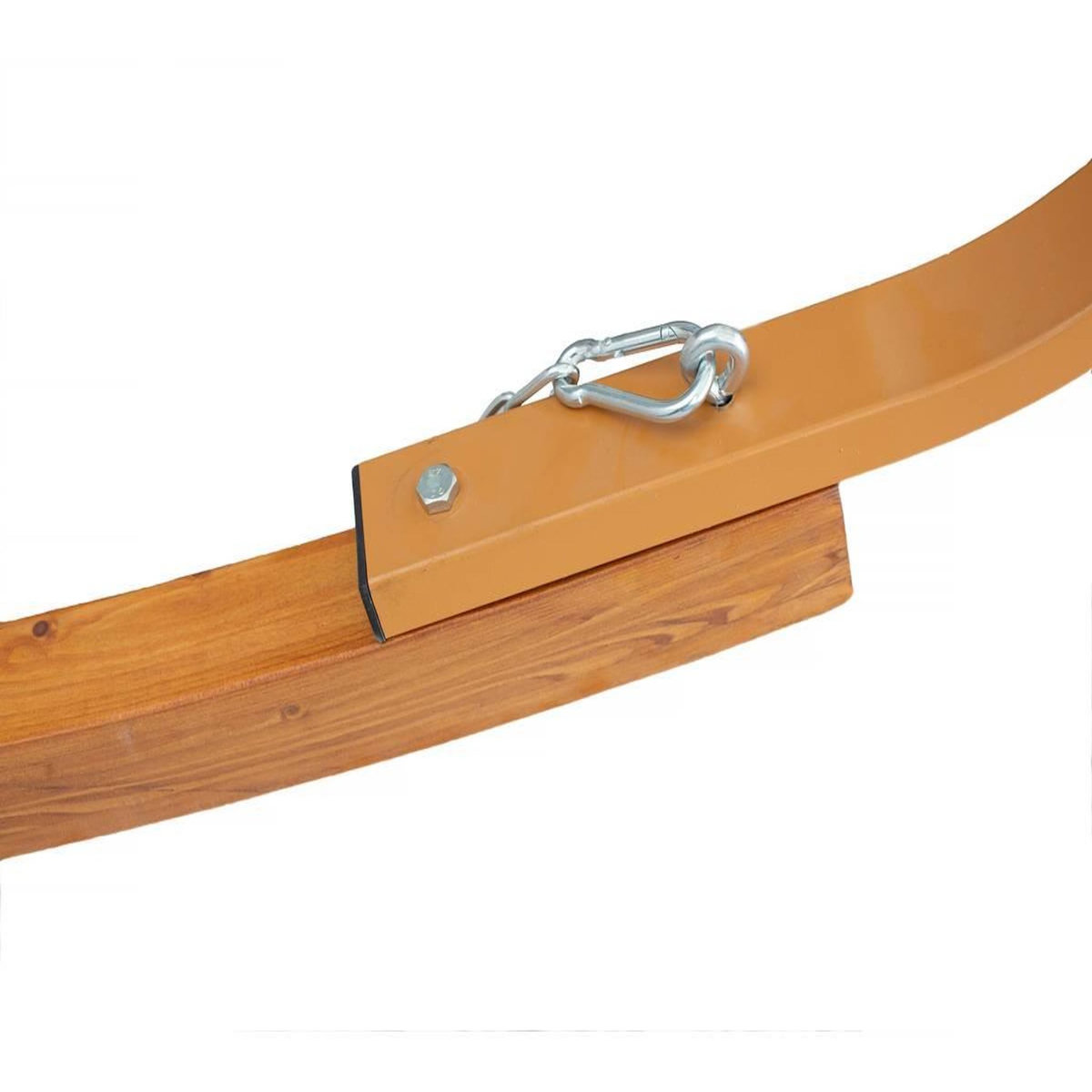 Habitat et Jardin Hamac bois  Dallas XL  - Avec toile en coton et auvent - Ecru