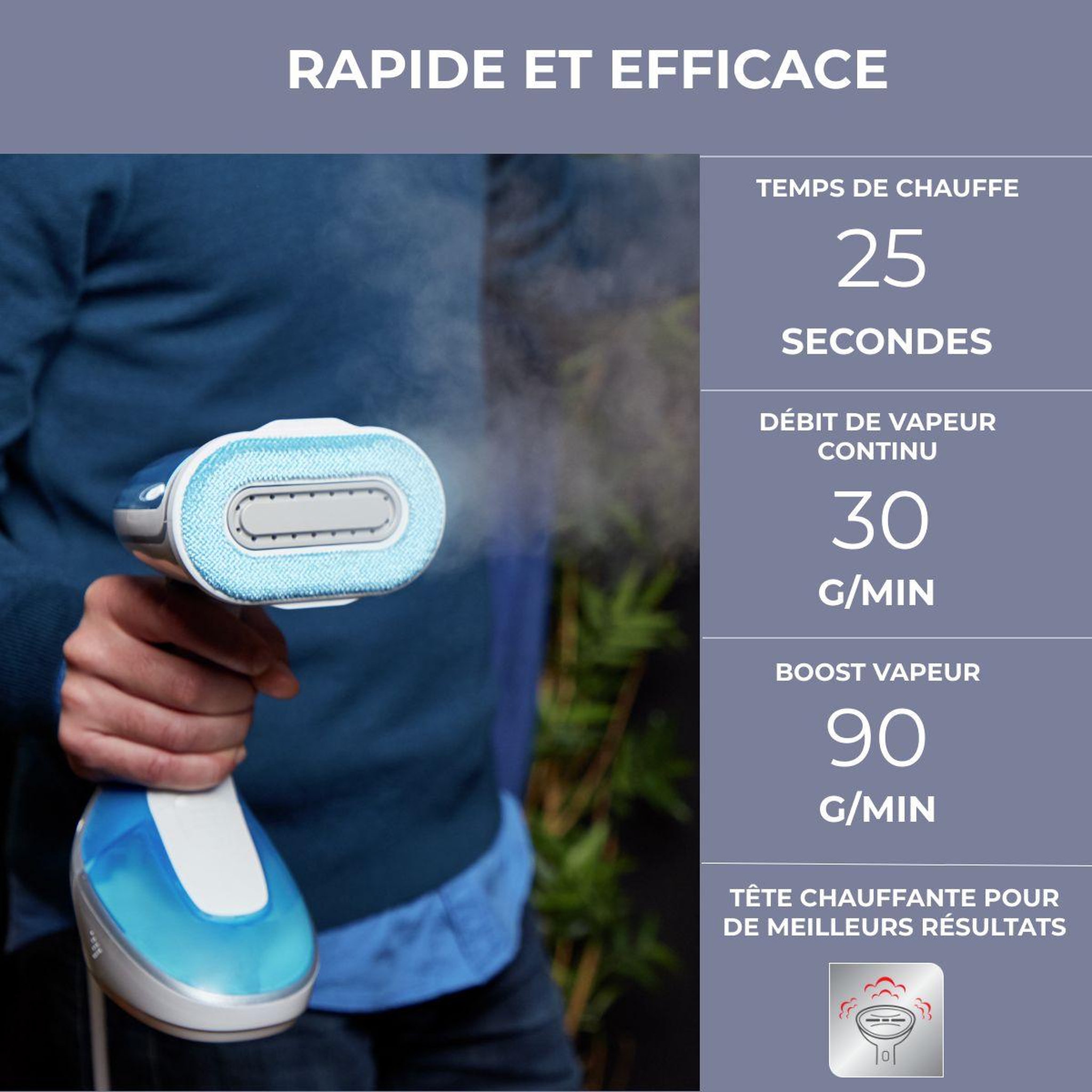 Voir la diapositive 3 : CALOR Défroisseur vapeur DT9530C0 Pure Tex