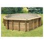 Voir la diapositive 1 : UBBINK Piscine bois Océa  580 - H130cm - Liner Beige 