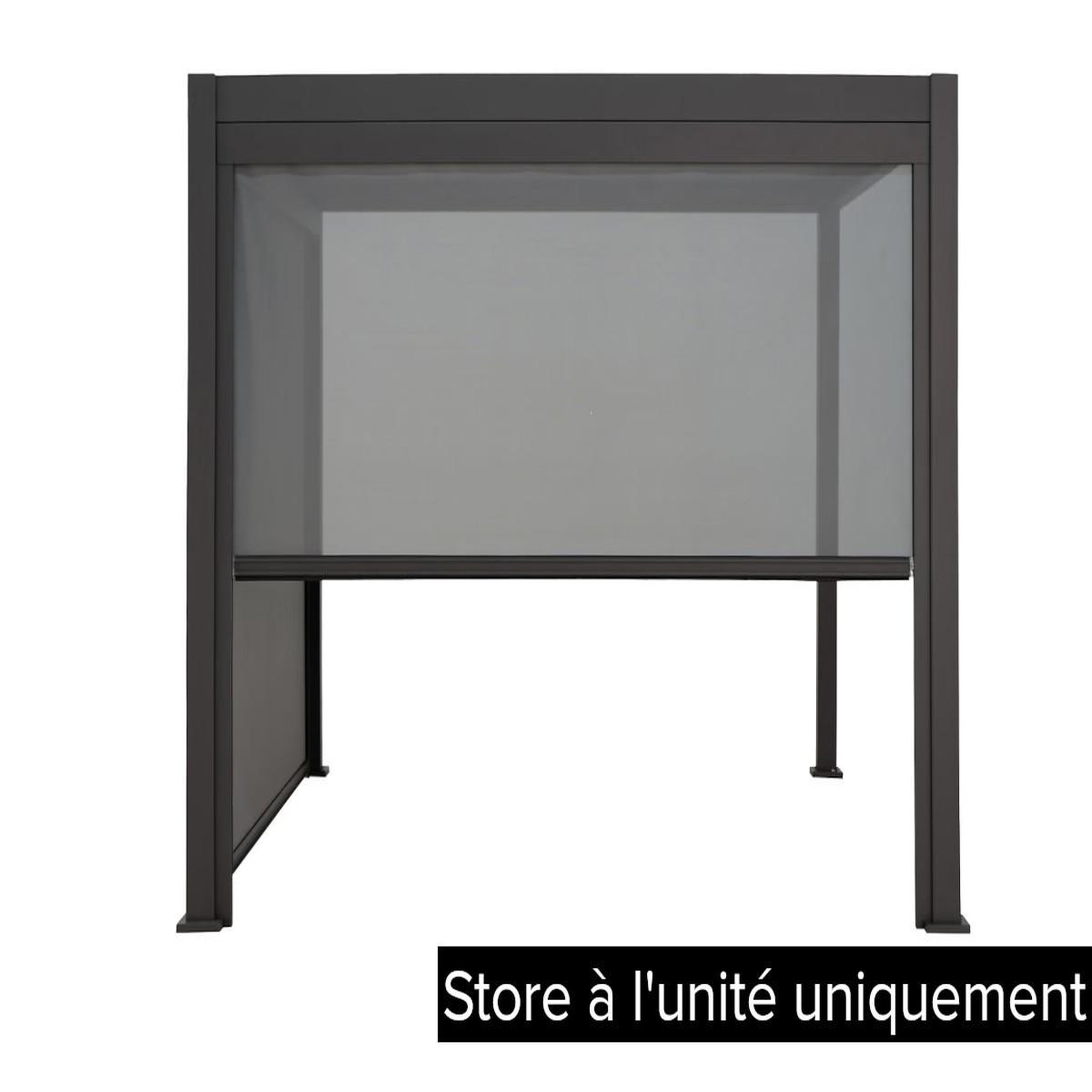 Voir la diapositive 2 : HESPERIDE Store pour pergola côté 4 m graphite - hespéride