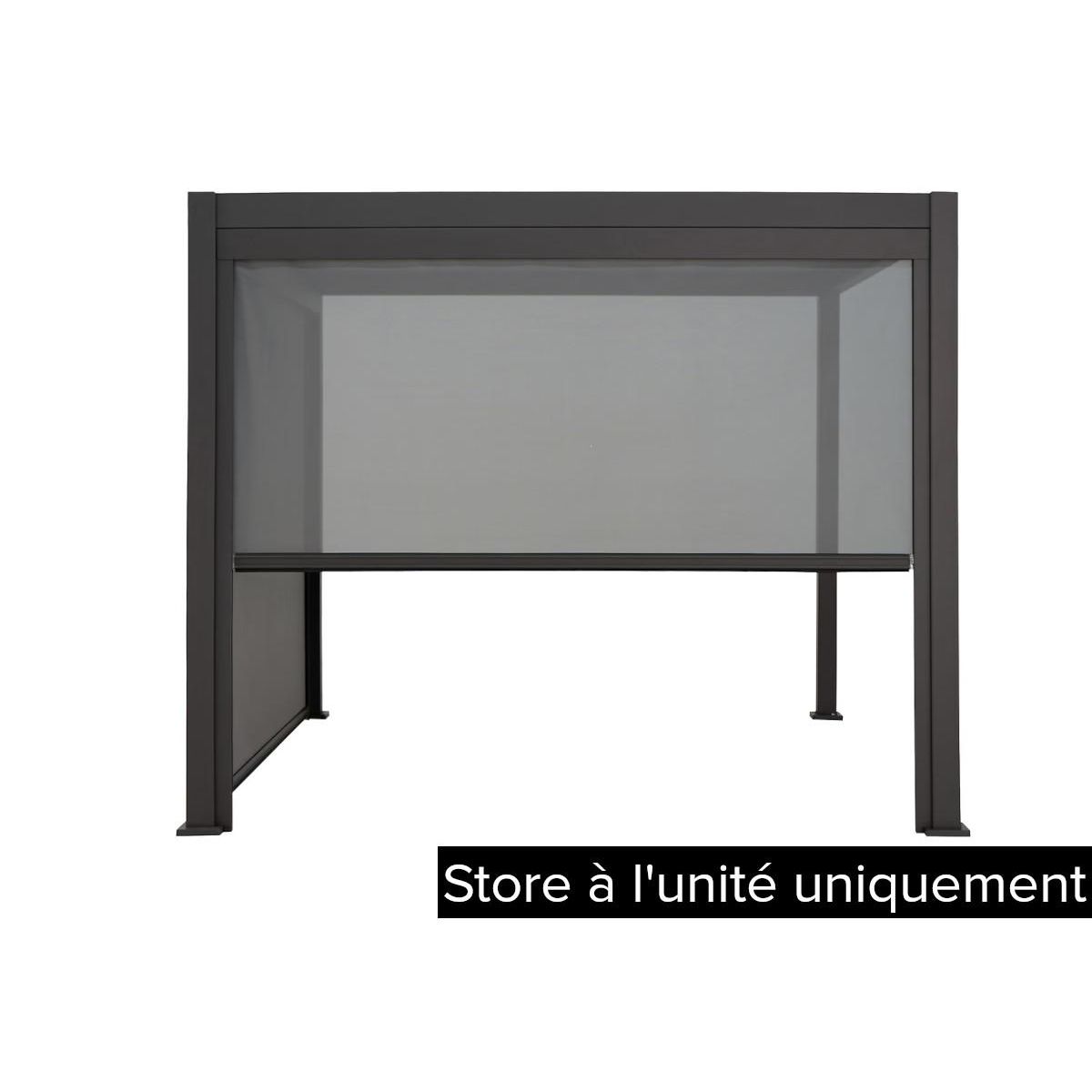HESPERIDE Store 4 m pour pergola Evora 4 x 3 m texaline graphite - Hespéride
