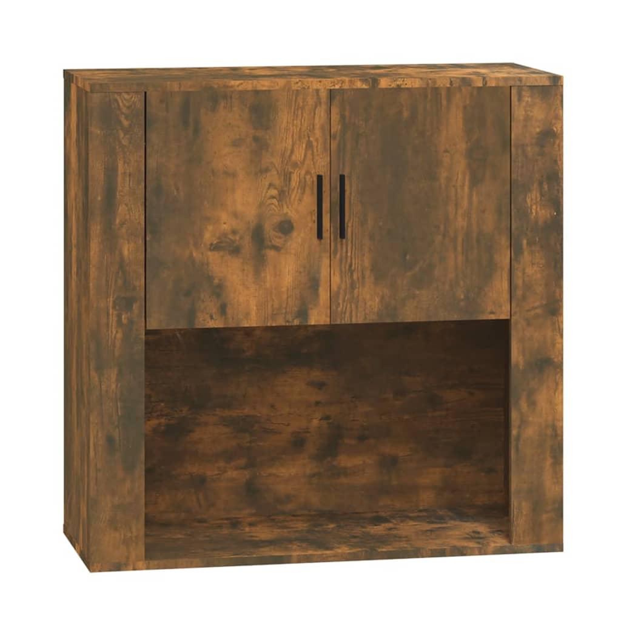 Voir la diapositive 2 : VIDAXL Armoire murale Chene fume 80x33x80 cm Bois d'ingenierie