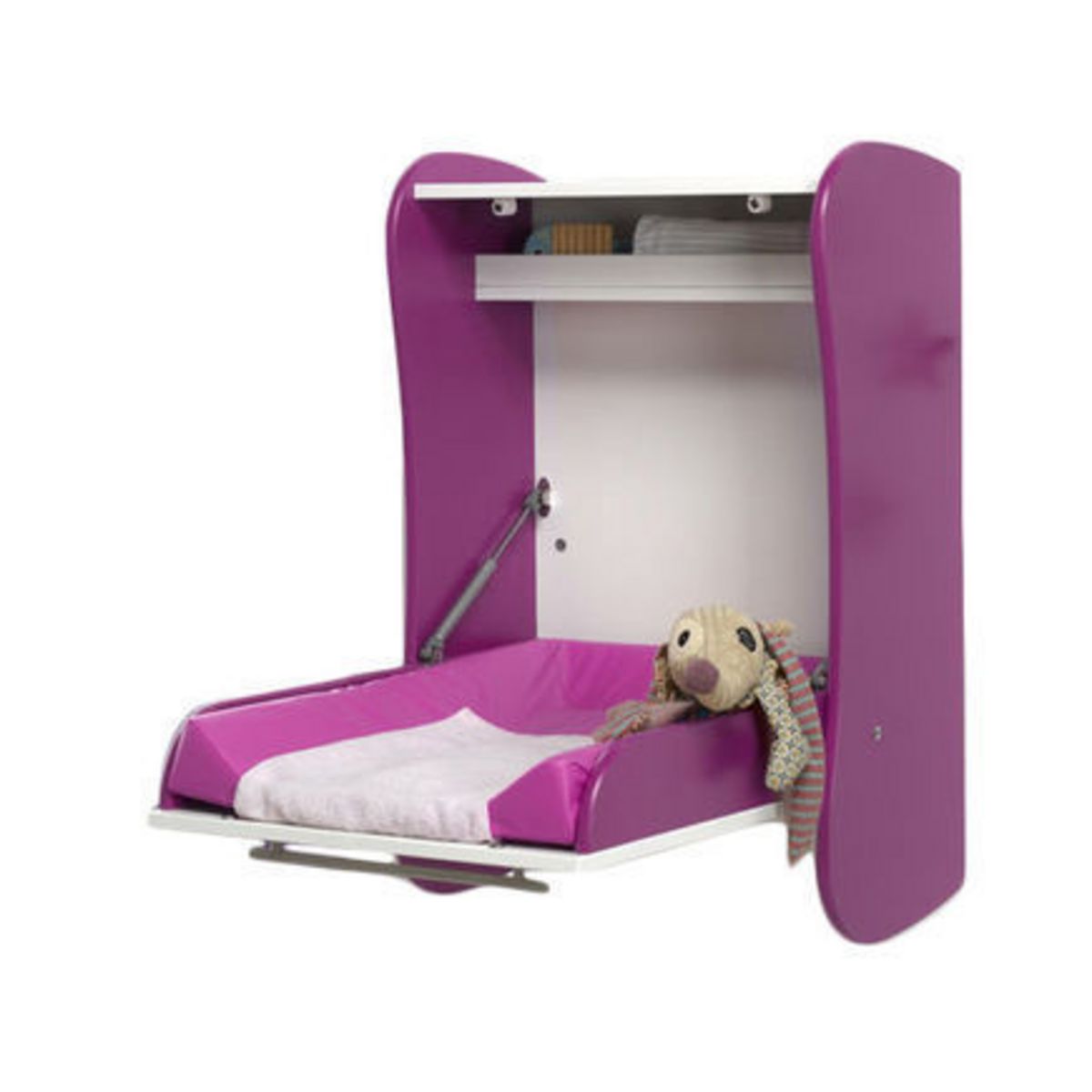 Table à langer Murale - Coloris prune 