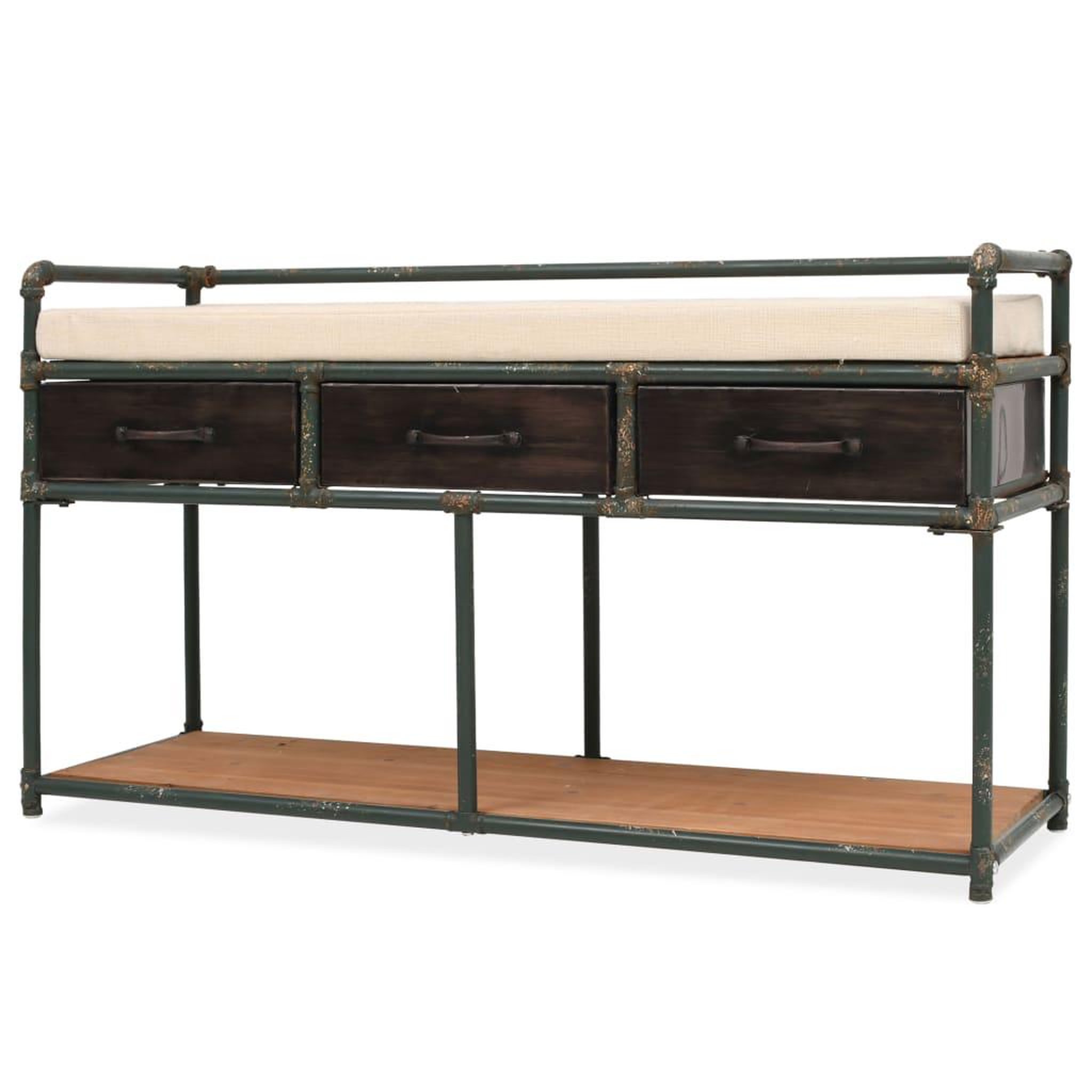 Voir la diapositive 1 : VIDAXL Banc de rangement avec coussin 107,5 x 34,5 x 59 cm