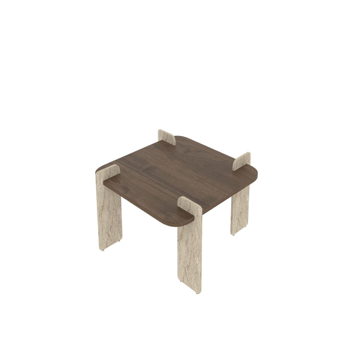 Habitat et Jardin Table basse en bois  Afrolli  - 90 x 90 x 35 cm - Marron