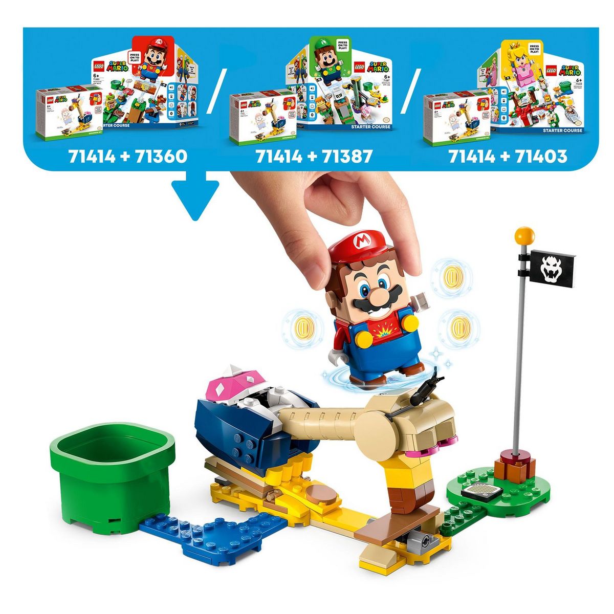 LEGO Super Mario 71414 Ensemble Extension Le casse tête de Pico Condor, Jouet à Combiner avec Pack de Démarrage Mario, Luigi ou Peach
