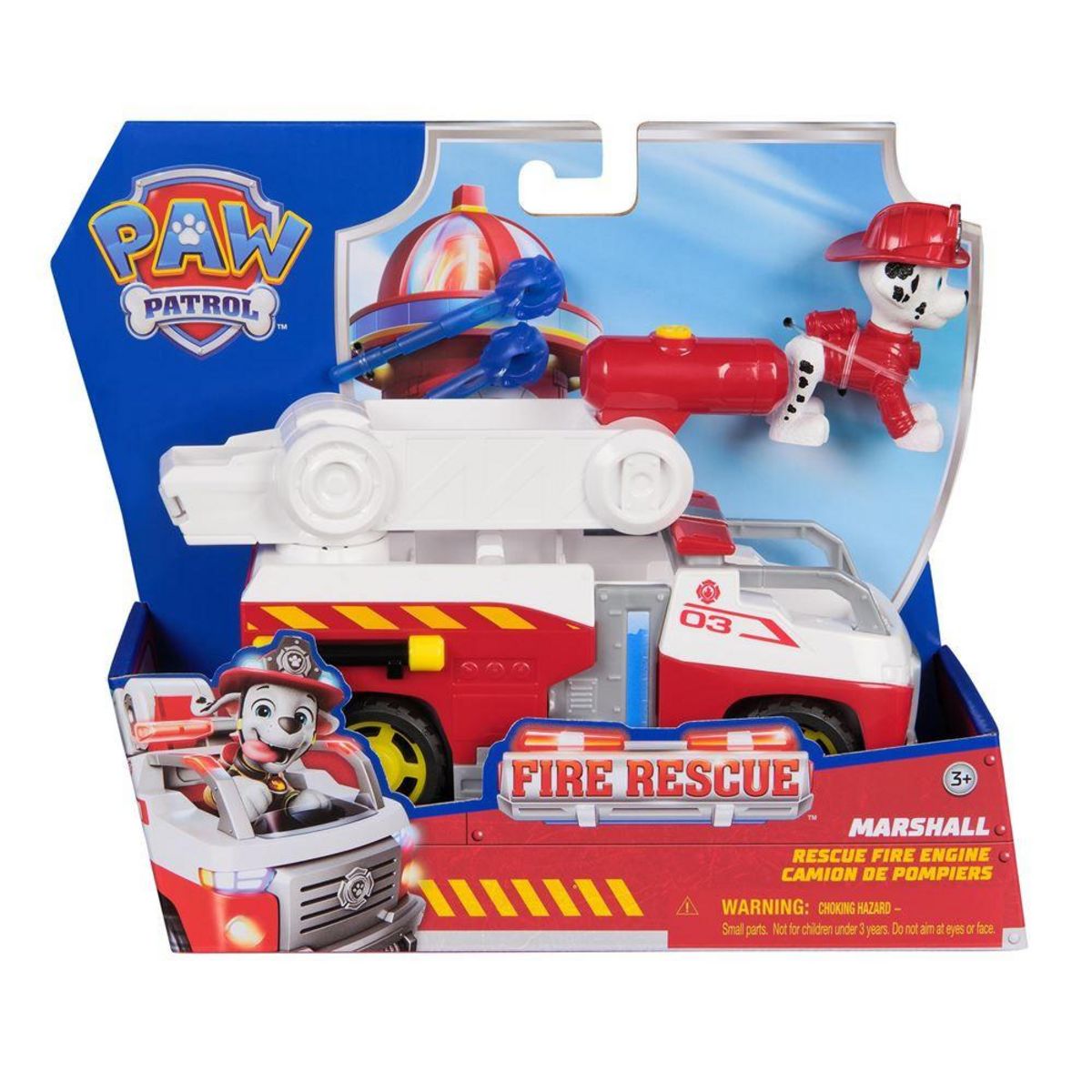 PAW PATROL Figurine et véhicule Paw Patrol Pat'Patrouille Fire Rescue Marcus