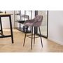 Voir la diapositive 5 : TOILINUX Lot de 2 Tabourets de bar Florie en tissu et métal