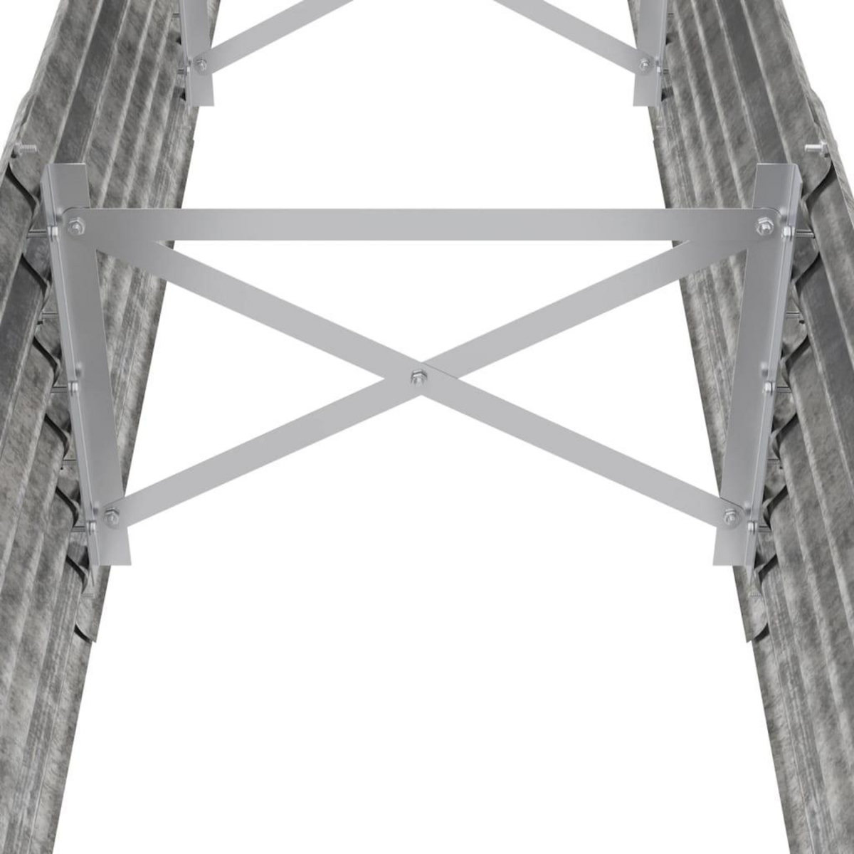 VIDAXL Lit sureleve de jardin Acier enduit de poudre Argente