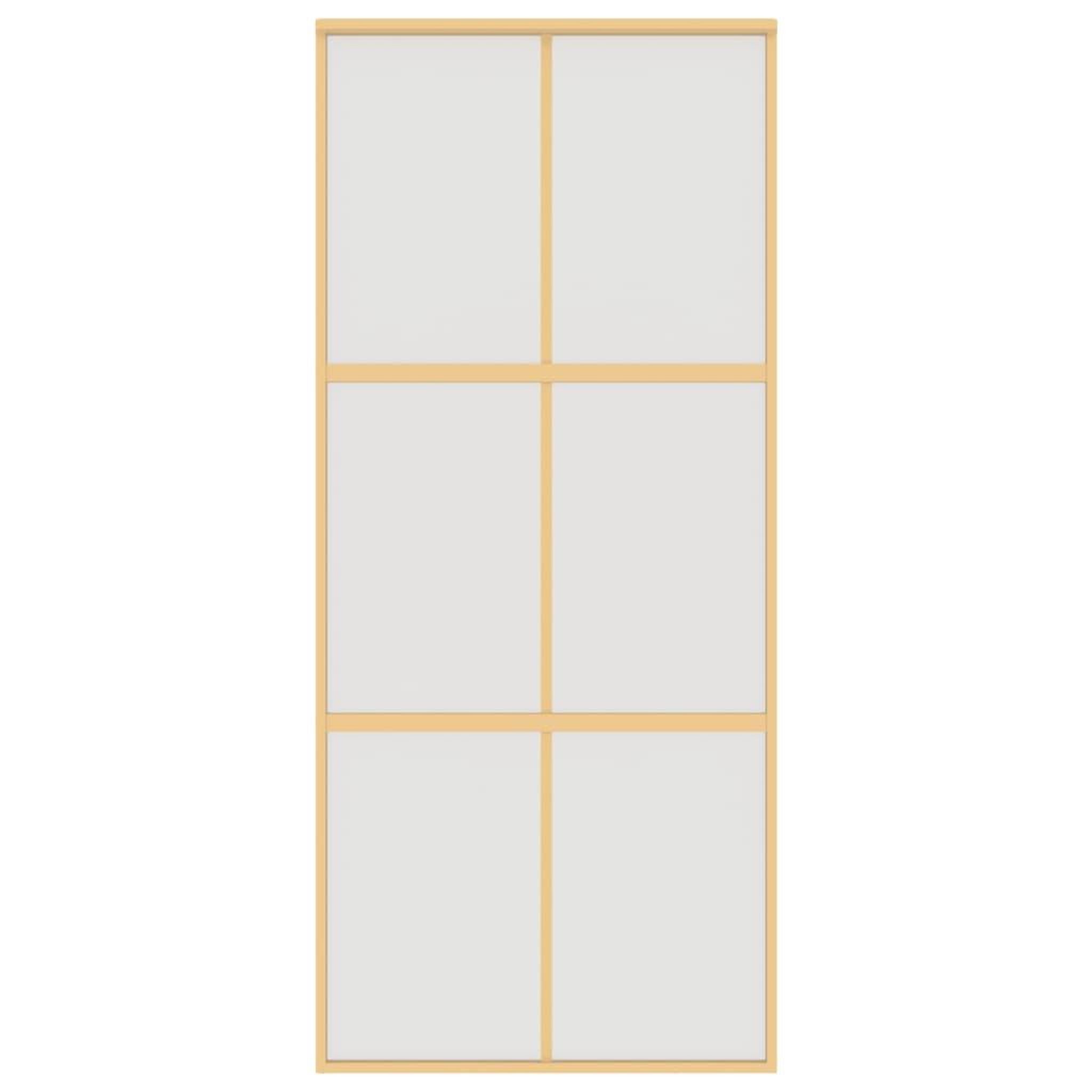 Voir la diapositive 4 : VIDAXL Porte coulissante dore 90x205 cm verre ESG depoli et aluminium