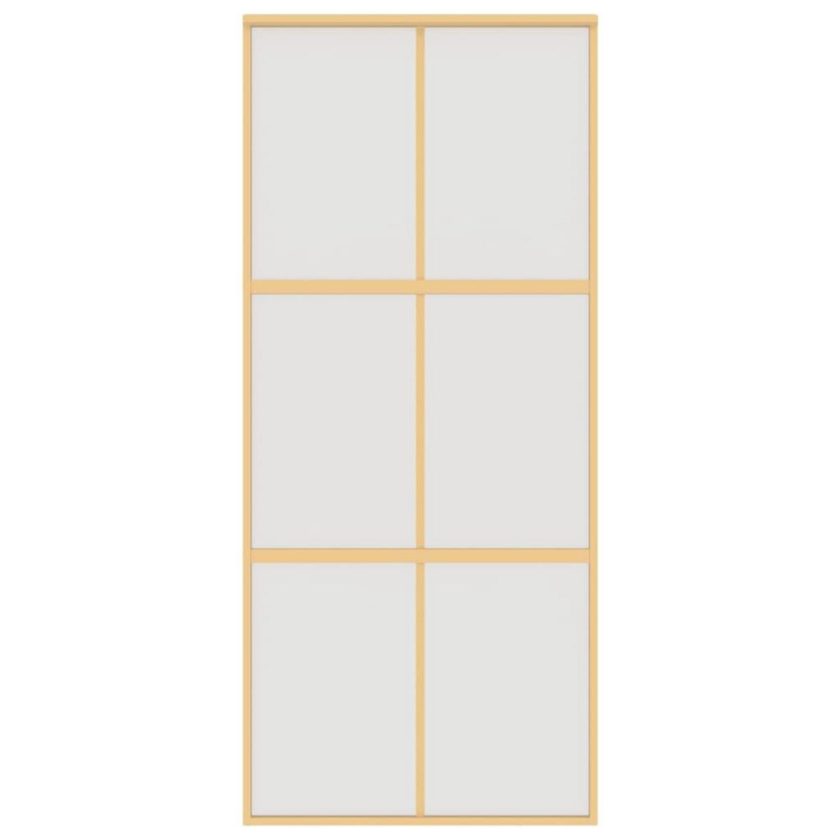 VIDAXL Porte coulissante dore 90x205 cm verre ESG depoli et aluminium