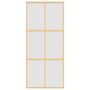 Voir la diapositive 4 : VIDAXL Porte coulissante dore 90x205 cm verre ESG depoli et aluminium