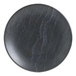 SECRET DE GOURMET Lot de 6 Assiettes à Dessert  Cadence  20cm Noir