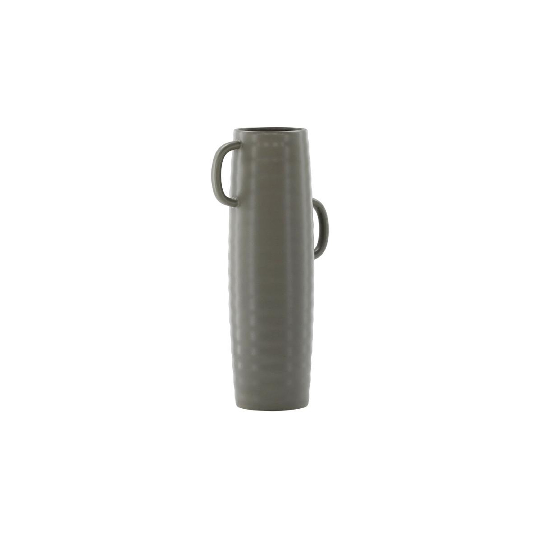 Voir la diapositive 2 : Paris Prix Vase ondulé en céramique  cent  41cm gris foncé
