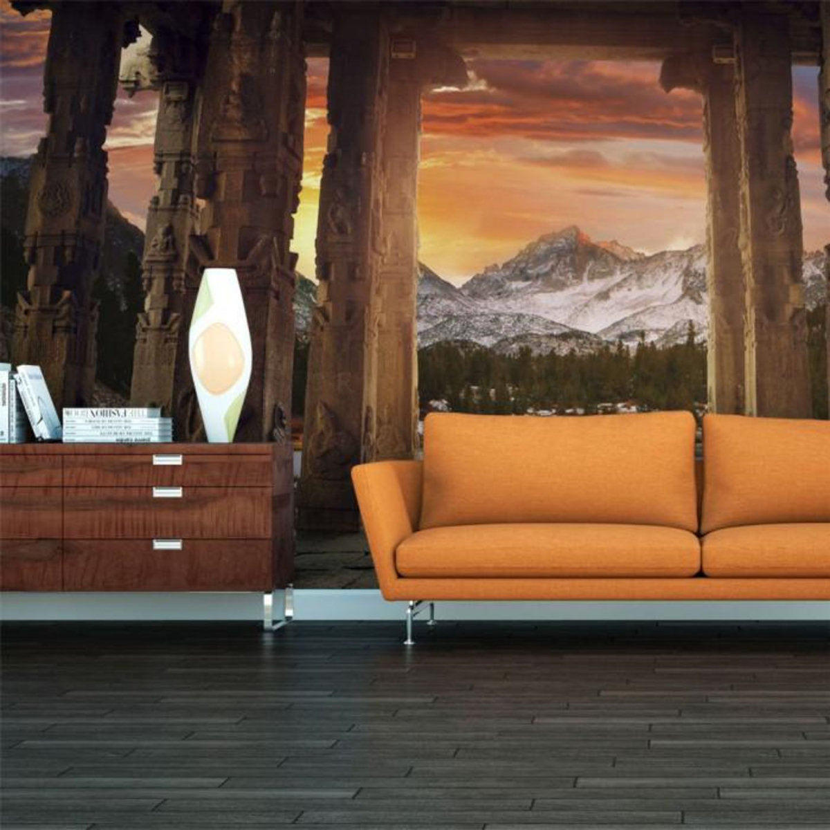 Paris Prix Papier Peint XXL  Trail of Rocky Temples  270x550cm