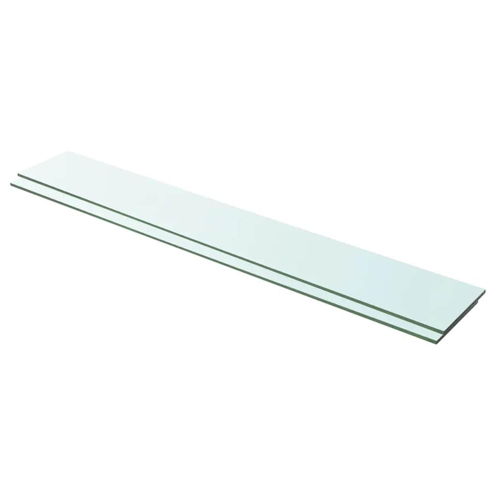 Voir la diapositive 1 : VIDAXL Panneaux d'etagere 2 pcs Verre Transparent 100 x 15 cm
