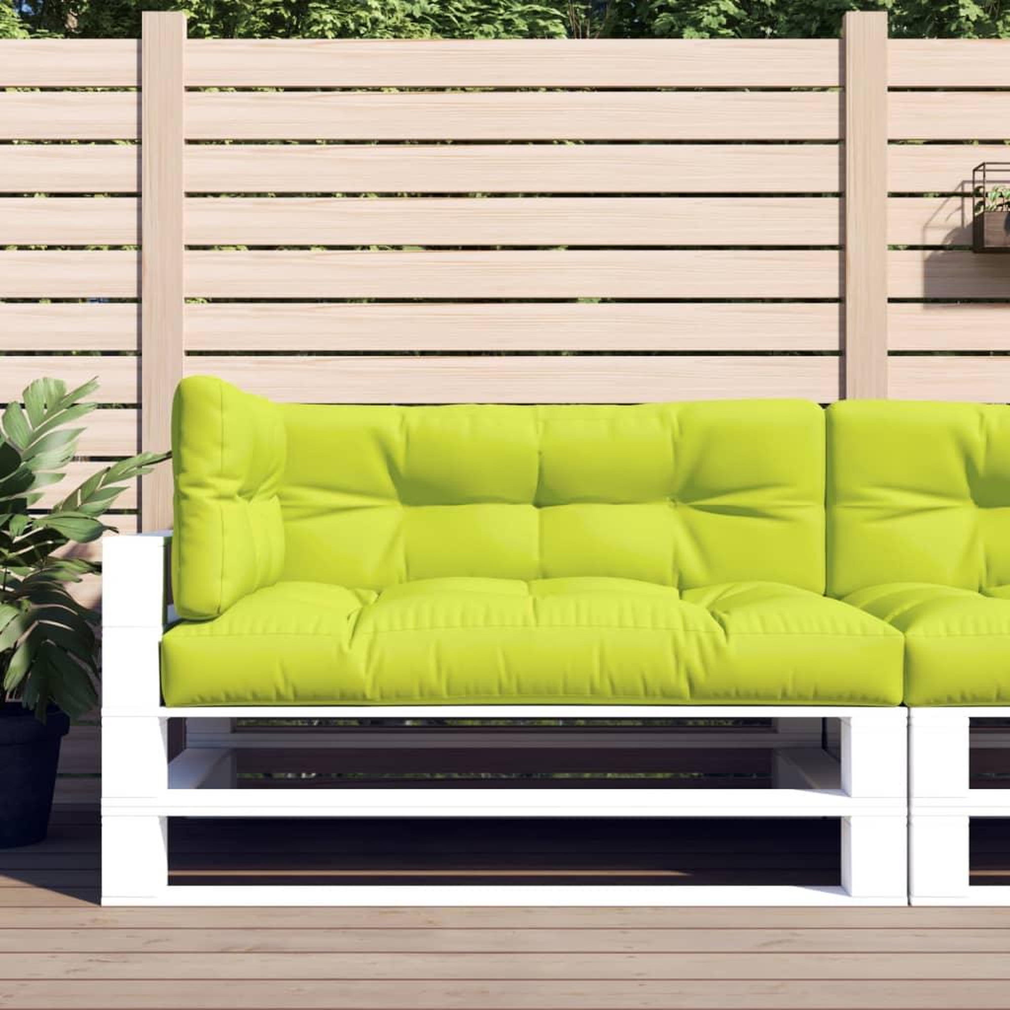 Voir la diapositive 1 : VIDAXL Coussins de palette lot de 3 vert vif tissu