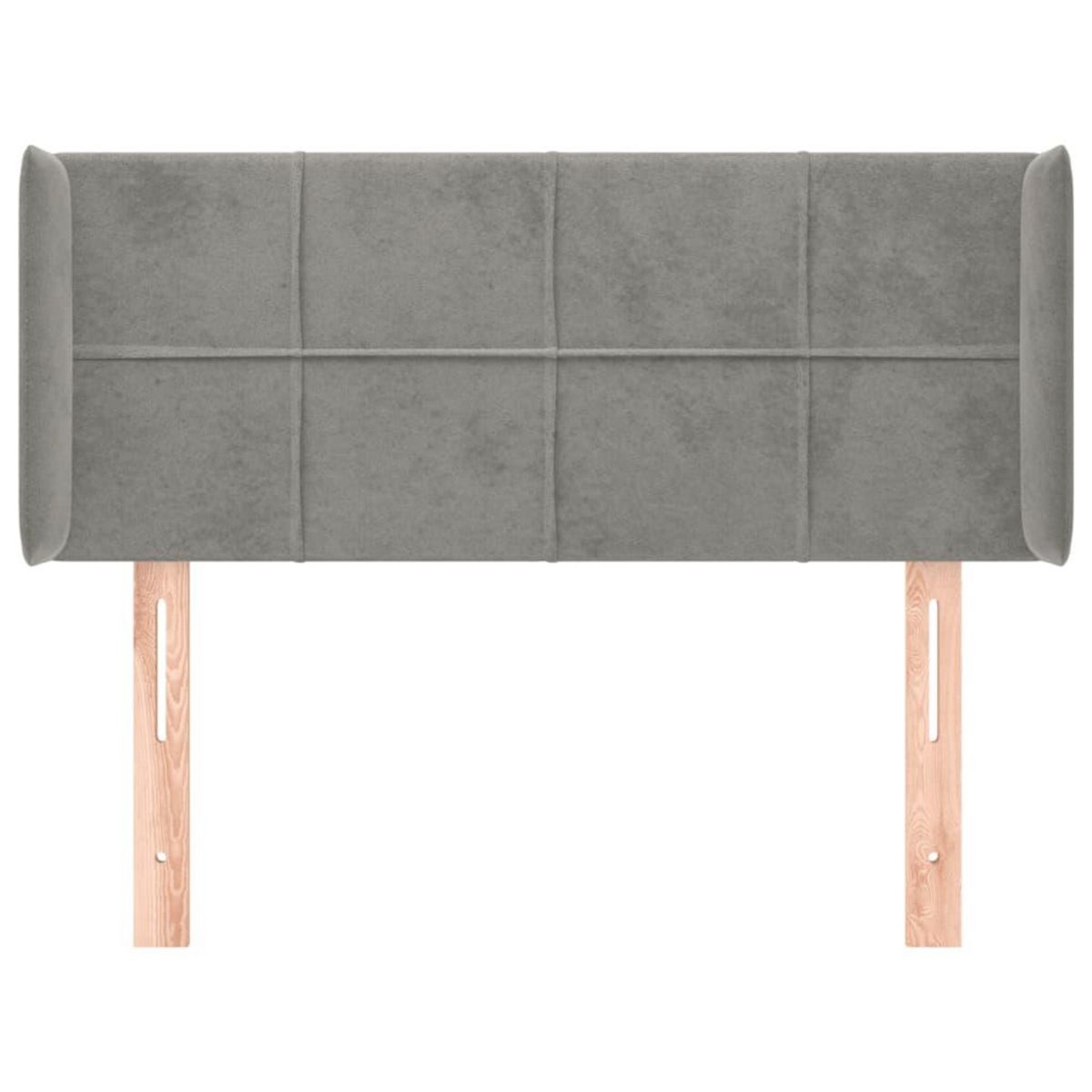 VIDAXL Tete de lit avec oreilles Gris clair 83x16x78/88 cm Velours