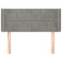 Voir la diapositive 3 : VIDAXL Tete de lit avec oreilles Gris clair 83x16x78/88 cm Velours