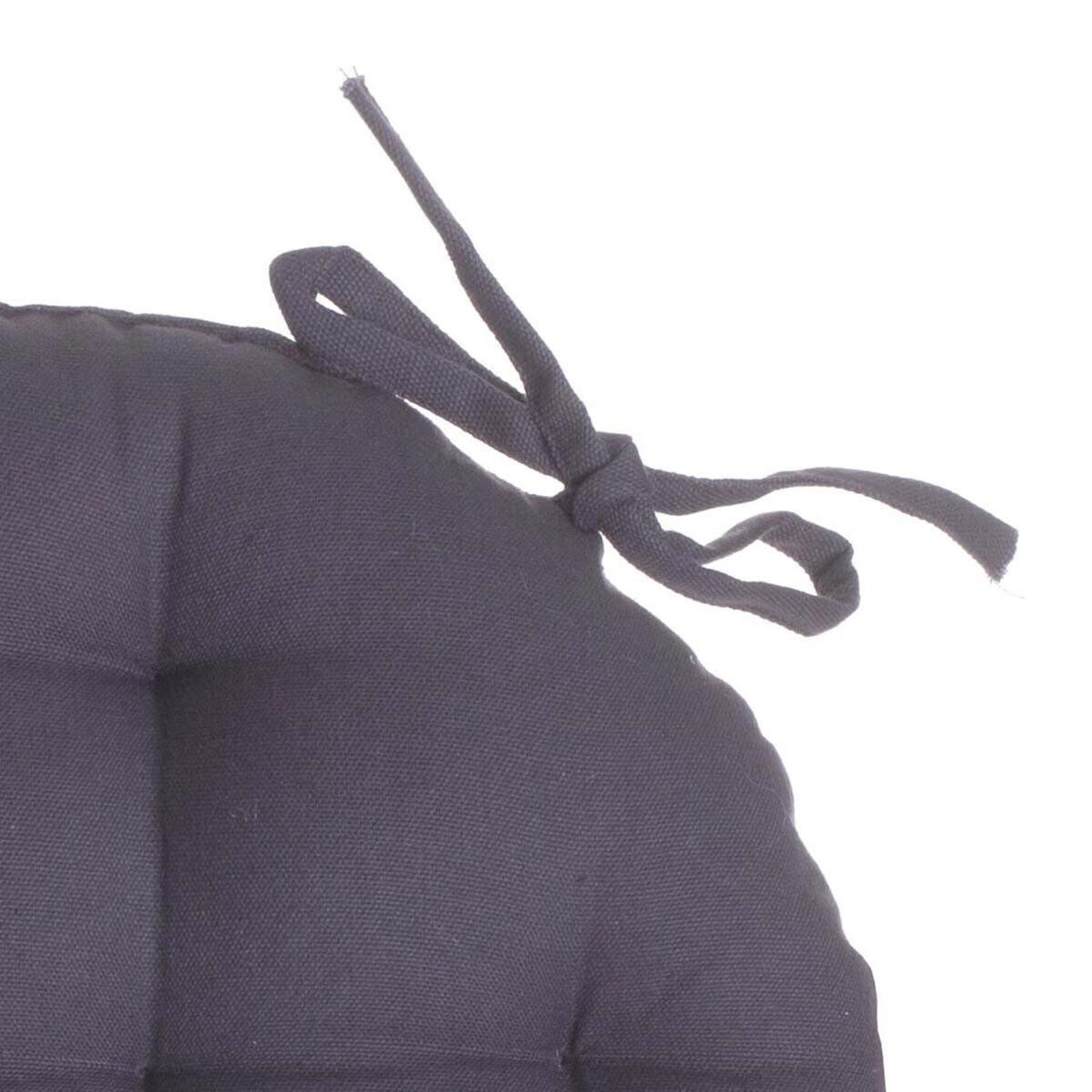 Voir la diapositive 2 : ATMOSPHERA Galette de chaise ronde  leana  38cm gris foncé