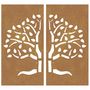 Voir la diapositive 4 : VIDAXL Decorations murales jardin 2 pcs 105x55 cm design d'arbre