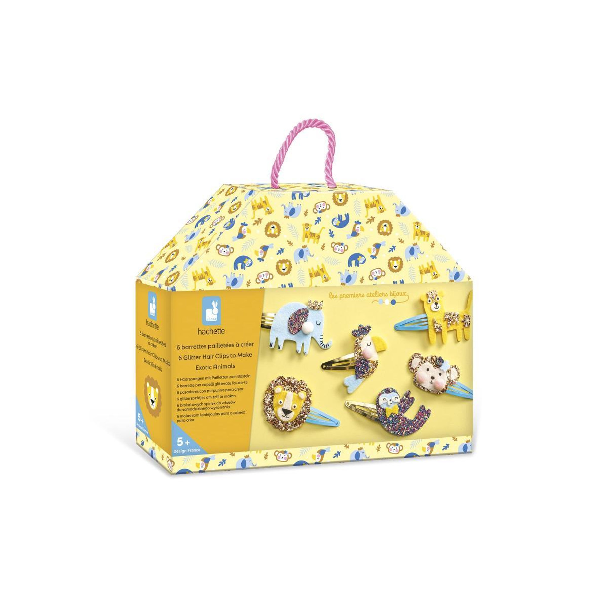 Juratoys-Janod 6 barrettes a creer - Exotic animals