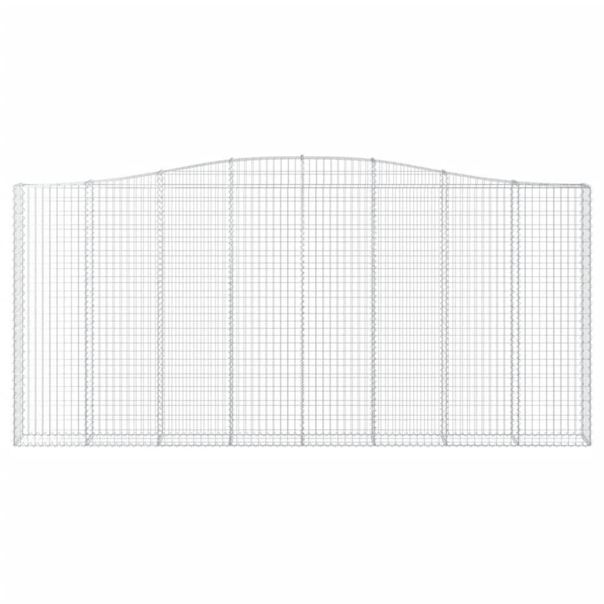 VIDAXL Paniers a gabions arques 3 pcs 400x30x180/200 cm Fer galvanise