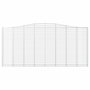 Voir la diapositive 4 : VIDAXL Paniers a gabions arques 3 pcs 400x30x180/200 cm Fer galvanise