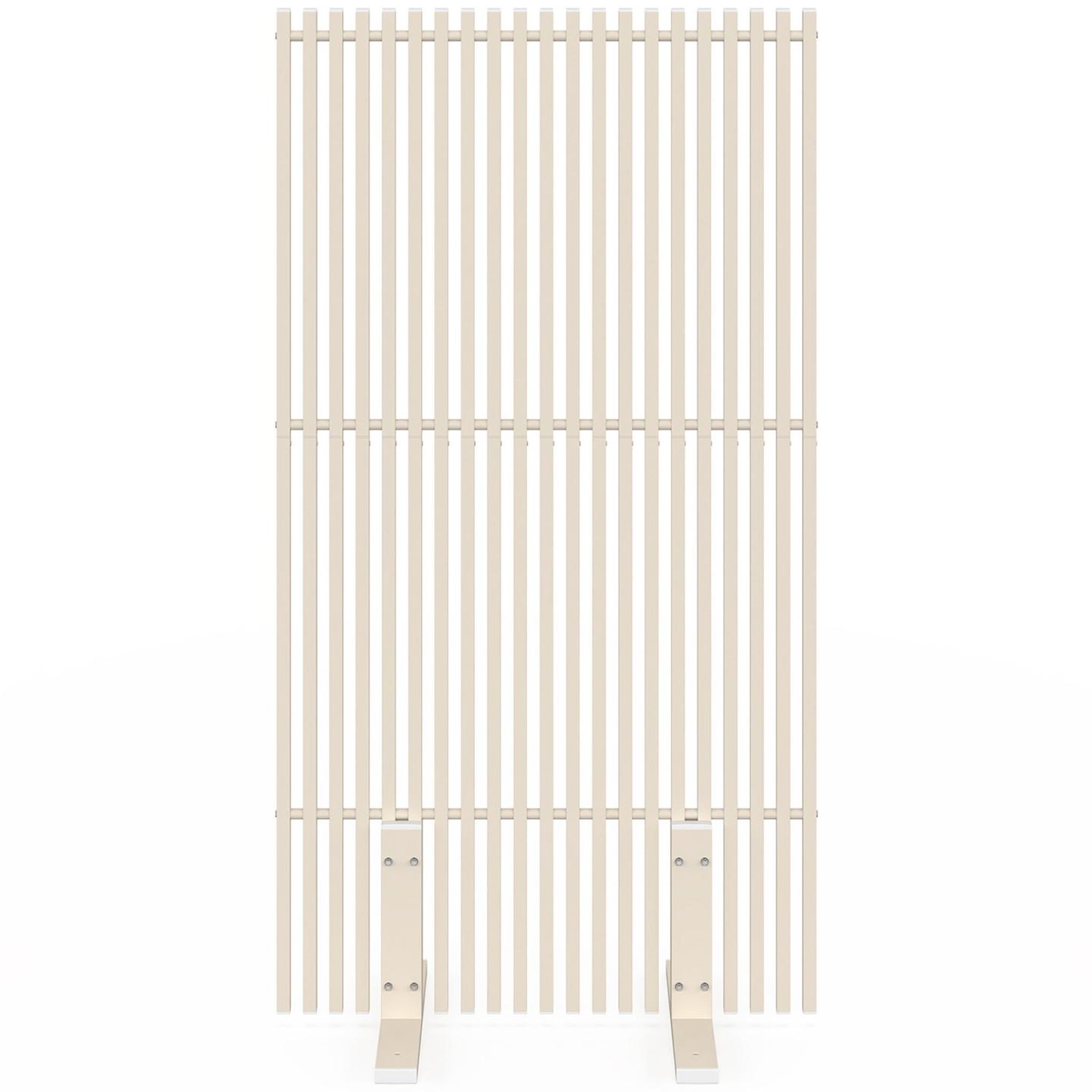 Voir la diapositive 3 : ID MARKET Paravent extérieur ajouré claustra décoratif 80 x 150 cm persiennes verticales métal beige