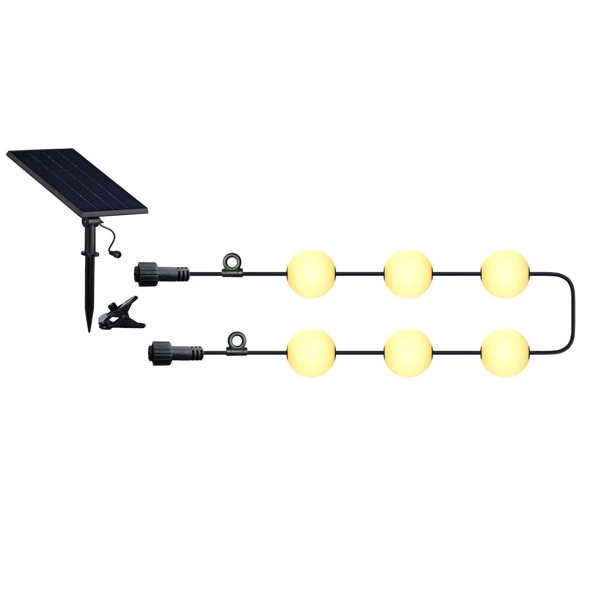 Lumisky Guirlande lumineuse solaire BOLLY Noir Plastique 5,5M