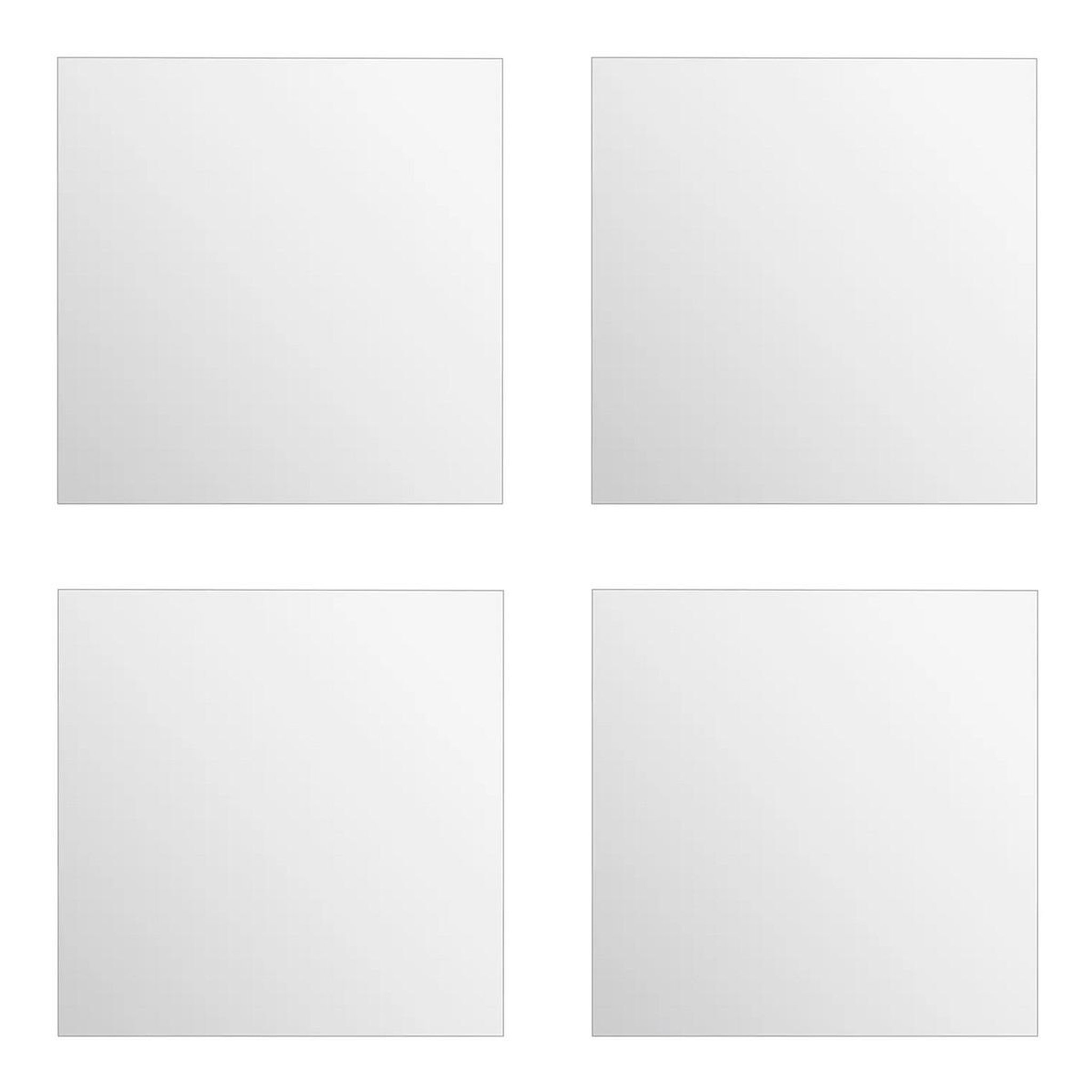 ATMOSPHERA Lot de 4 miroirs adhésifs  carré  30x30cm argent