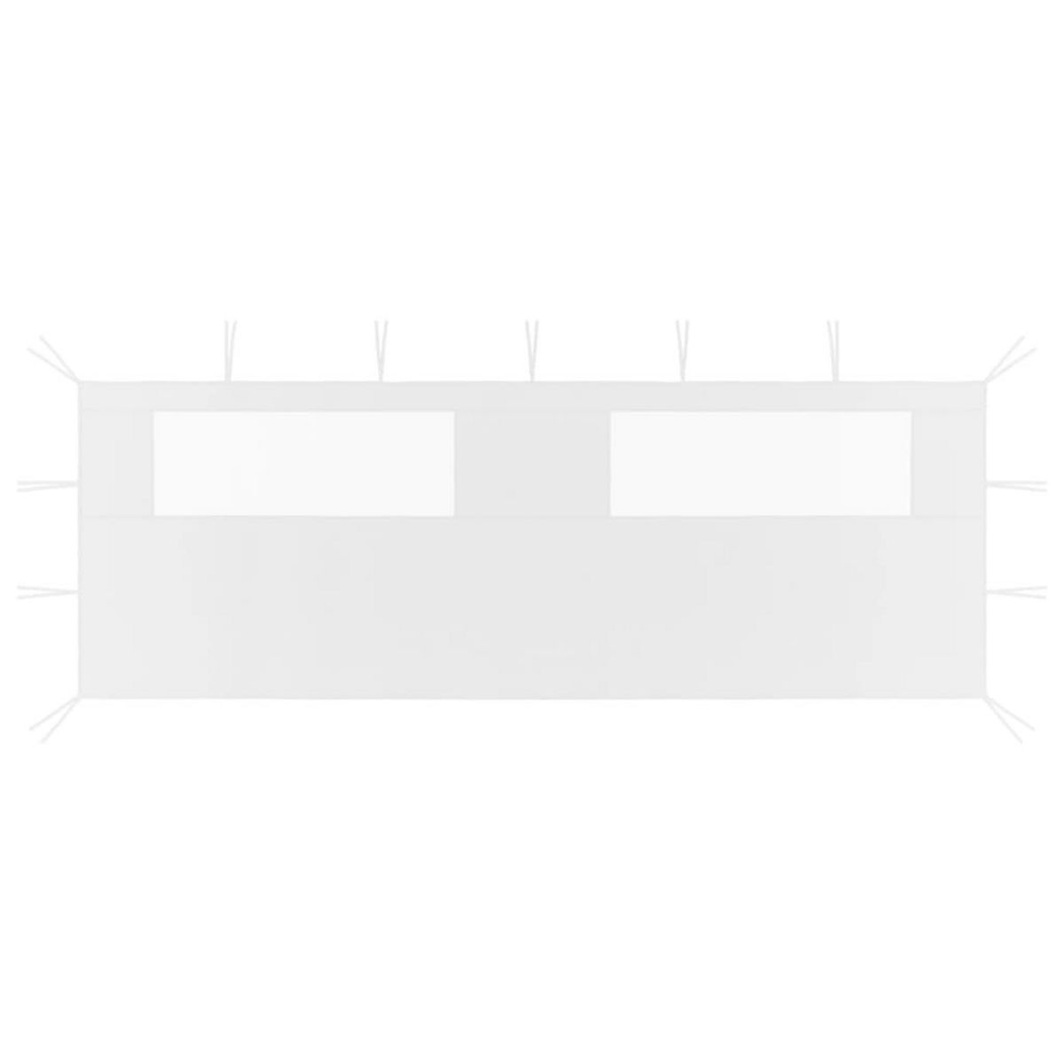 VIDAXL Paroi laterale de belvedere avec fenetres 6x2 m Blanc