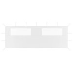 VIDAXL Paroi laterale de belvedere avec fenetres 6x2 m Blanc