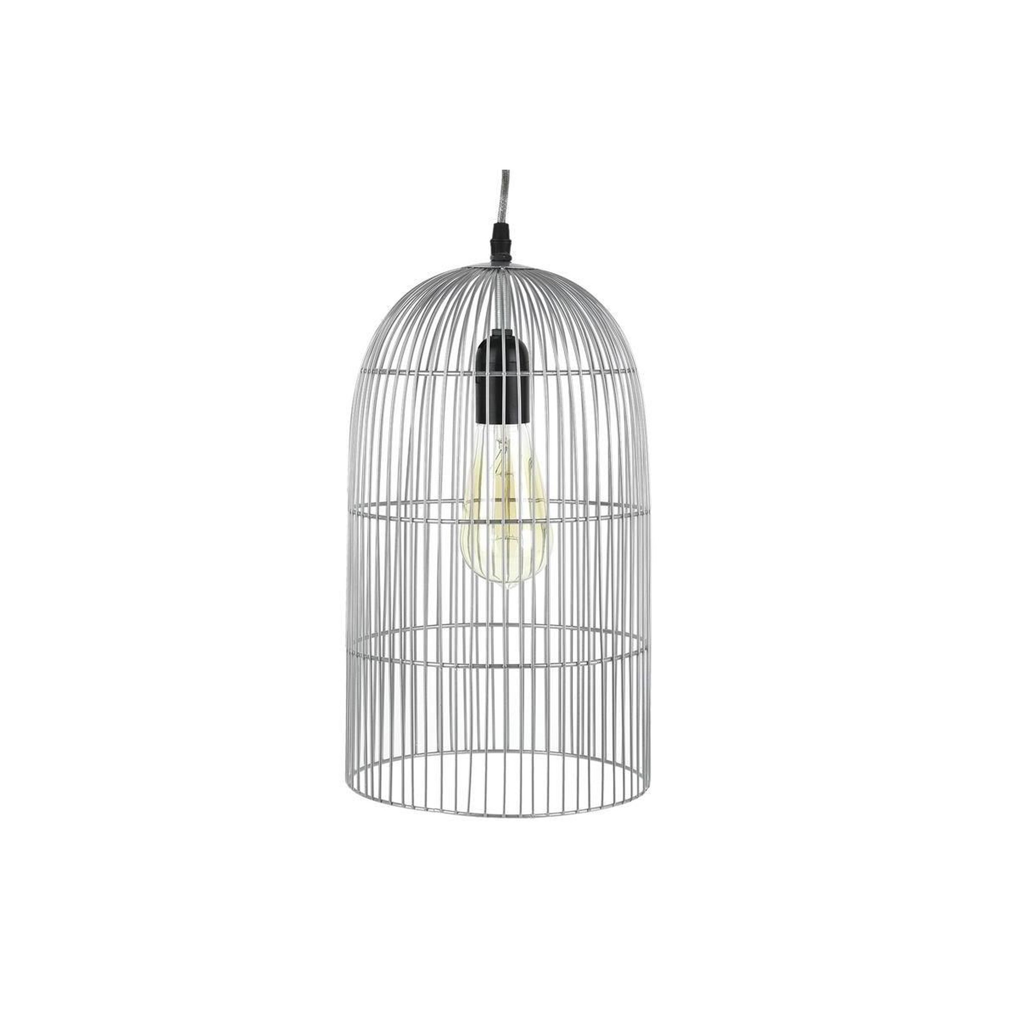 Voir la diapositive 1 : The Home Deco Factory Lampe suspension  haute cage  38cm argent