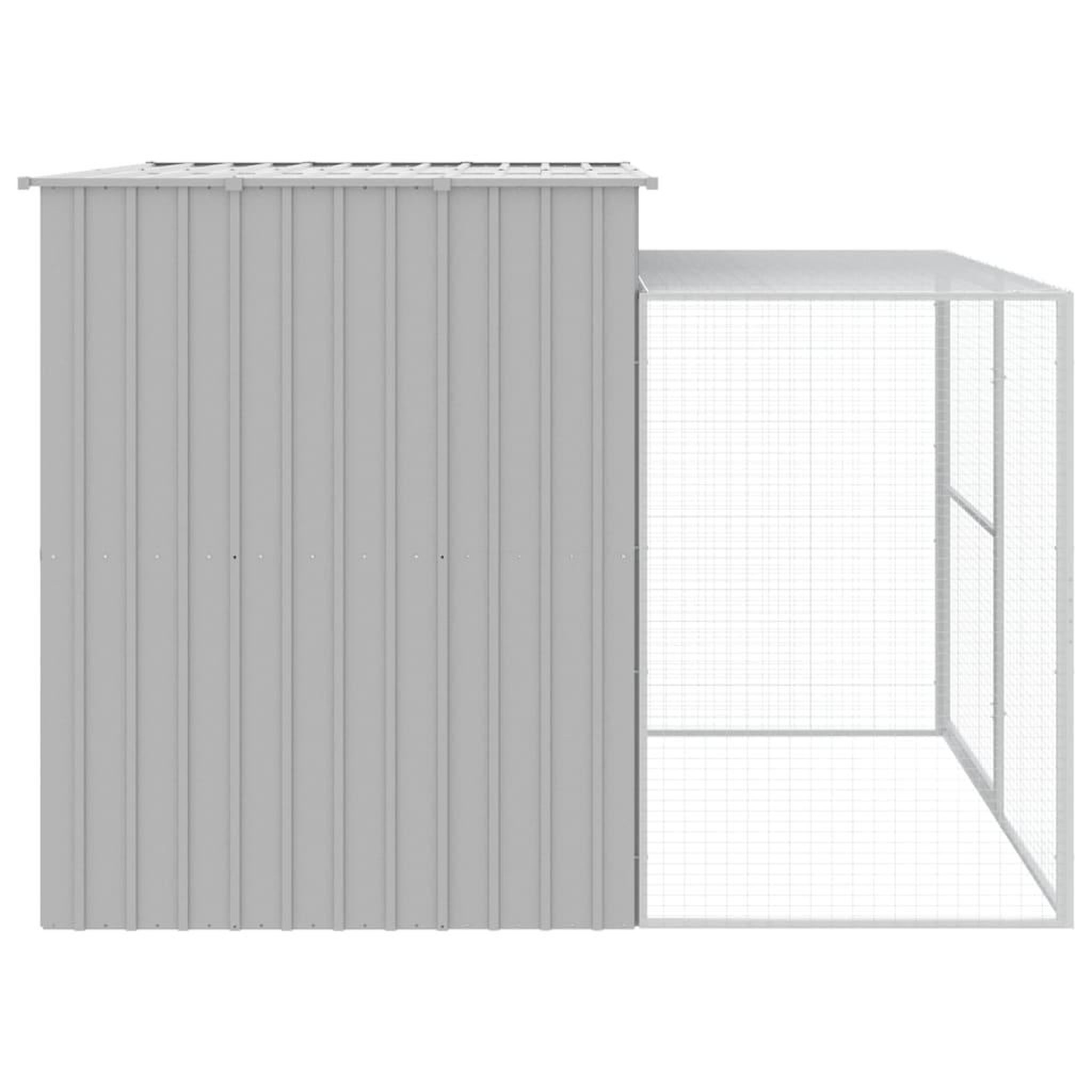 Voir la diapositive 4 : VIDAXL Niche pour chien avec cour gris clair 214x253x181 cm