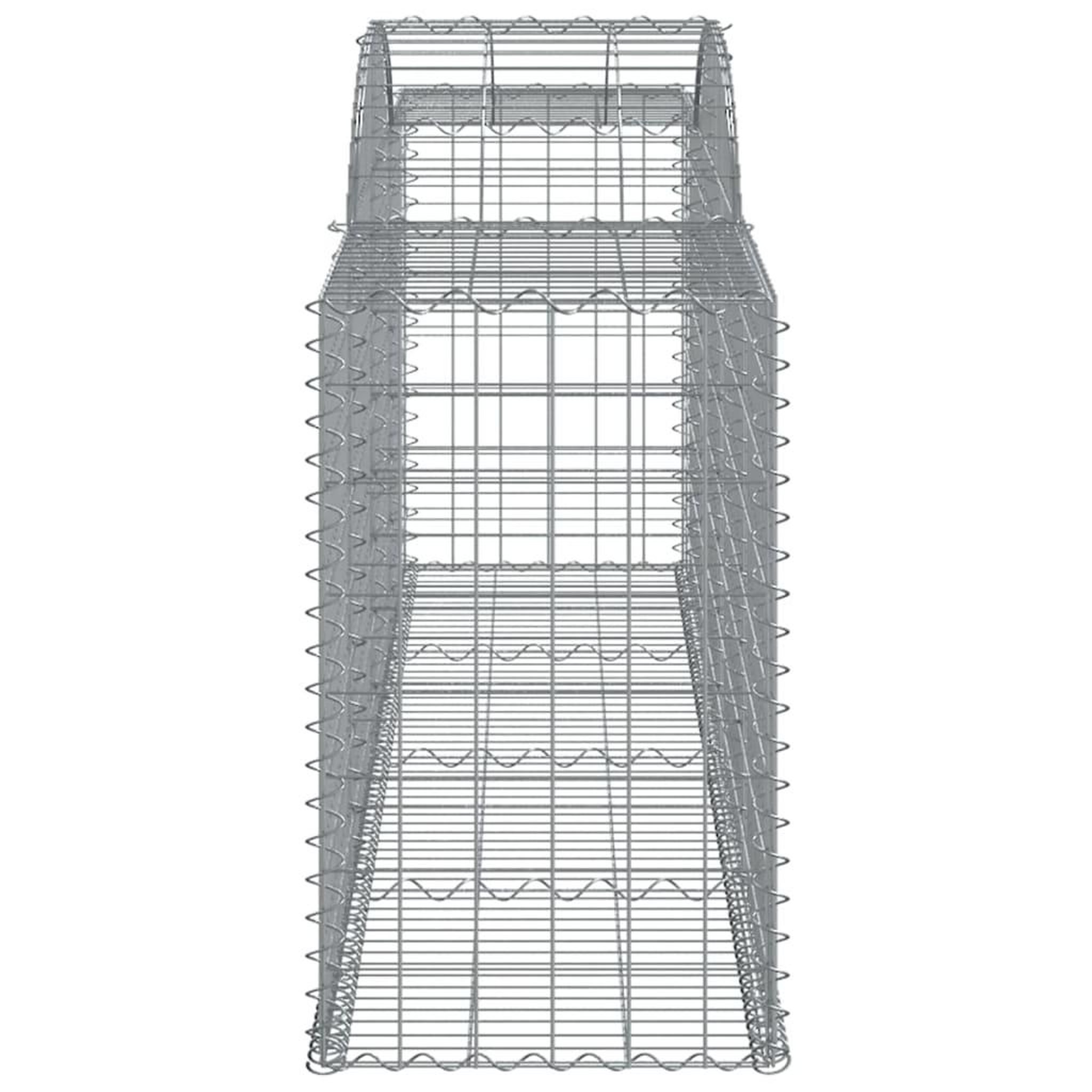 Voir la diapositive 5 : VIDAXL Paniers a gabions arques 3 pcs 300x50x80/100 cm fer galvanise
