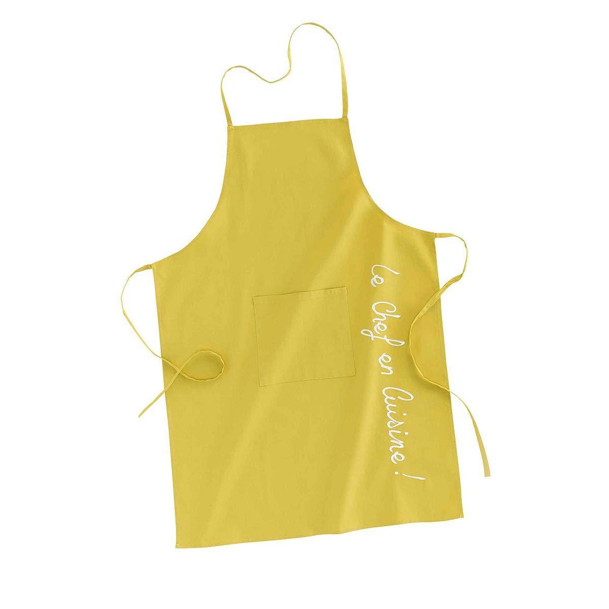 Douceur d'Intérieur Tablier de cuisine  cuistot  84cm jaune