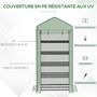 Voir la diapositive 6 : OUTSUNNY Serre de jardin balcon 5 niveaux porte acier PE vert