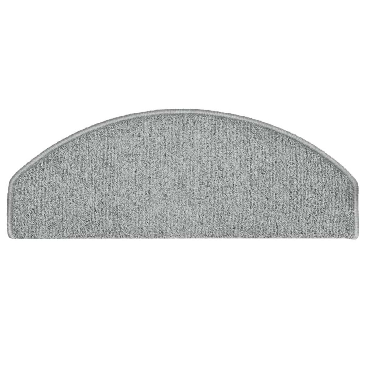 VIDAXL Tapis d'escalier 30 pcs gris clair 65x24x4 cm