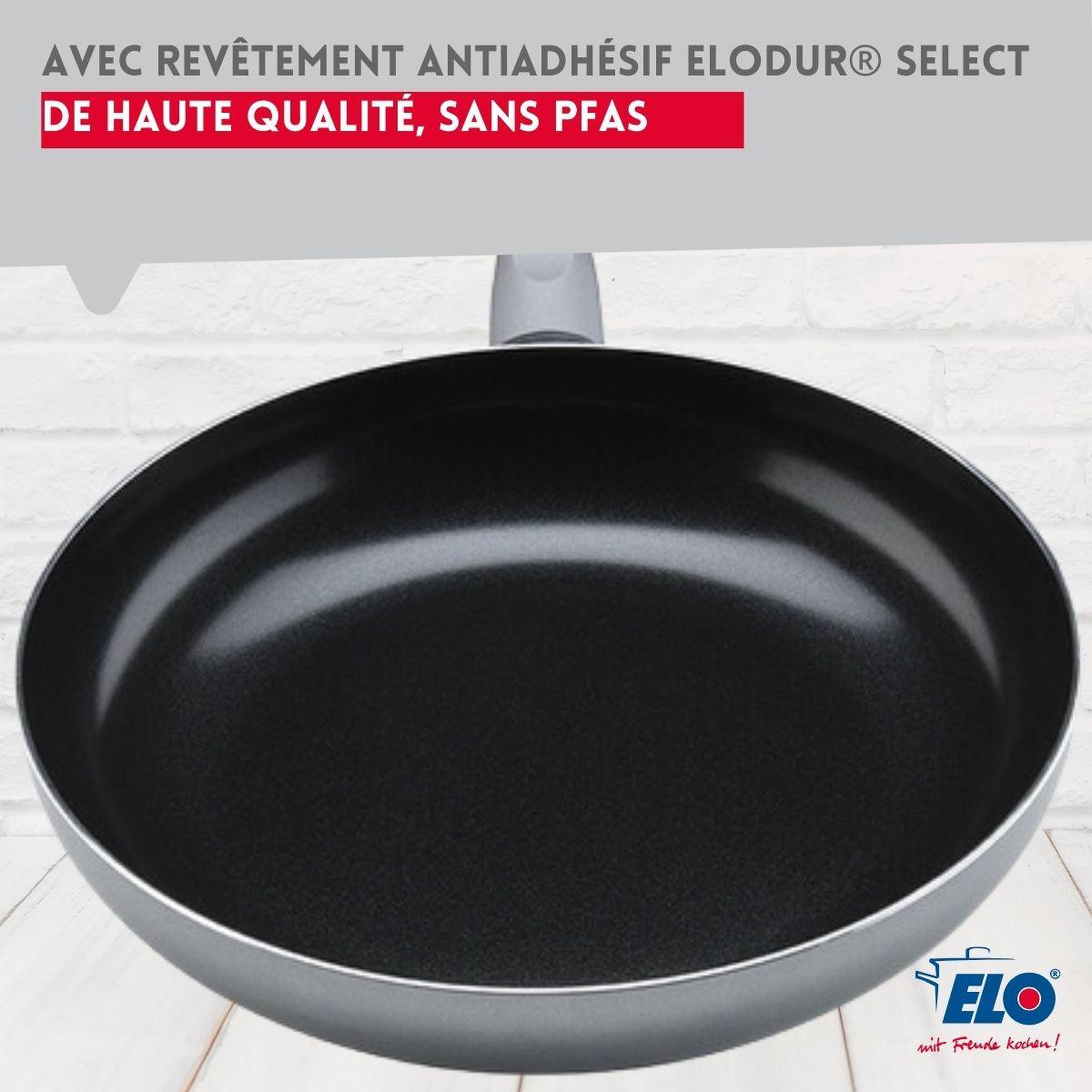 Voir la diapositive 5 : ELO Poêle tous feux 28 cm sans pfas elo ducato