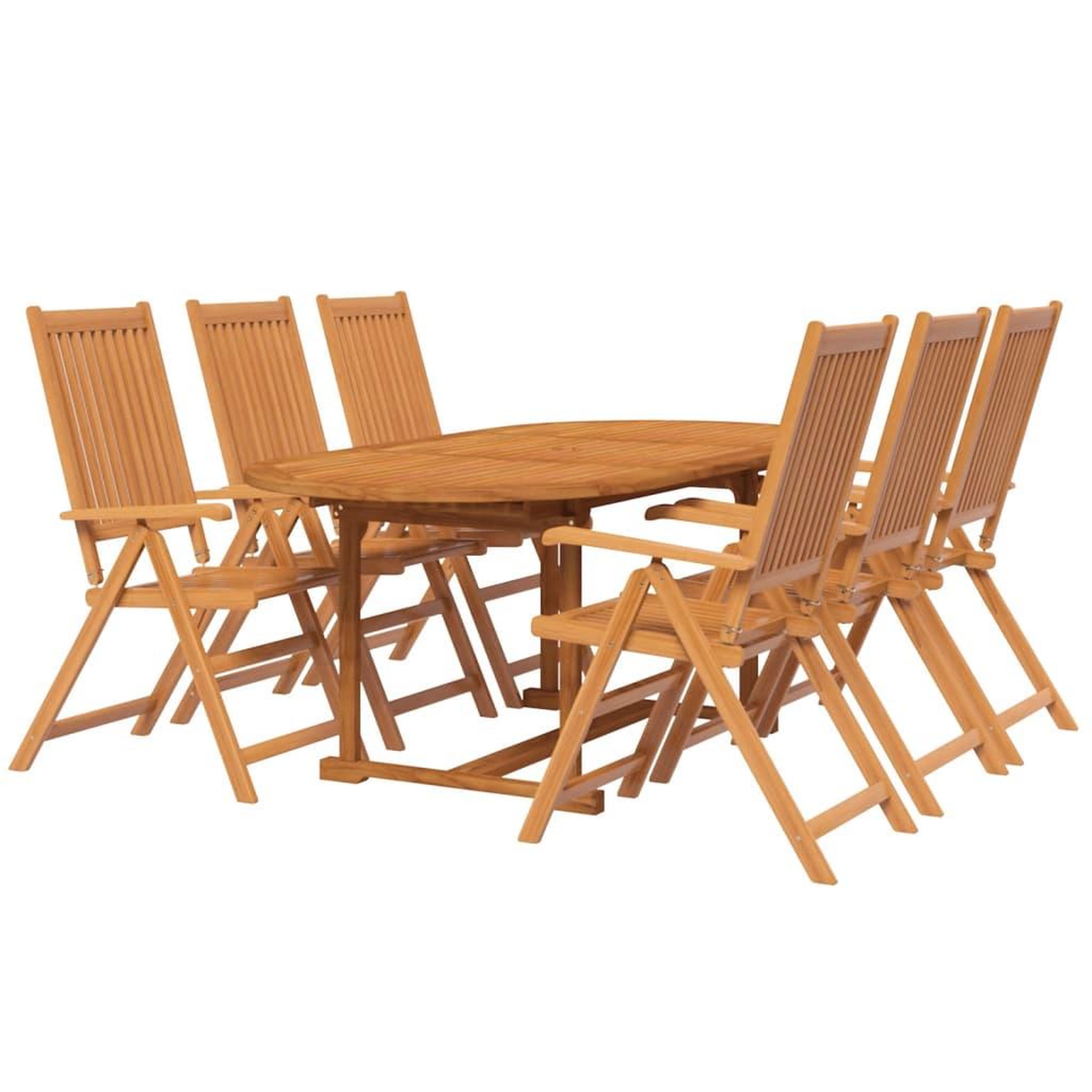 Voir la diapositive 3 : VIDAXL Ensemble a manger de jardin 7 pcs Bois d'acacia massif