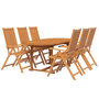 Voir la diapositive 3 : VIDAXL Ensemble a manger de jardin 7 pcs Bois d'acacia massif