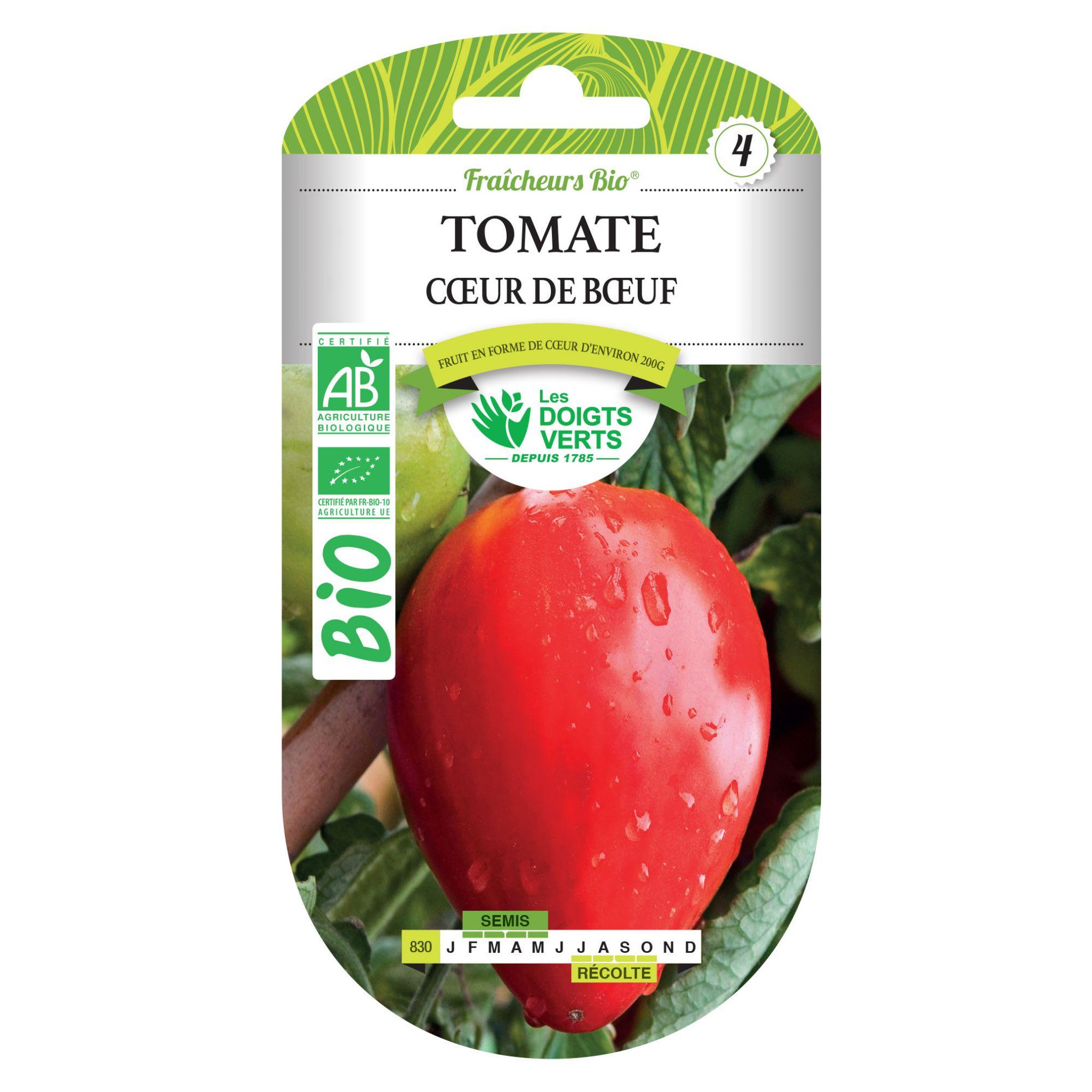 Voir la diapositive 1 : LES DOIGTS VERTS Graines tomate coeur de boeuf BIO Les Doigts Verts