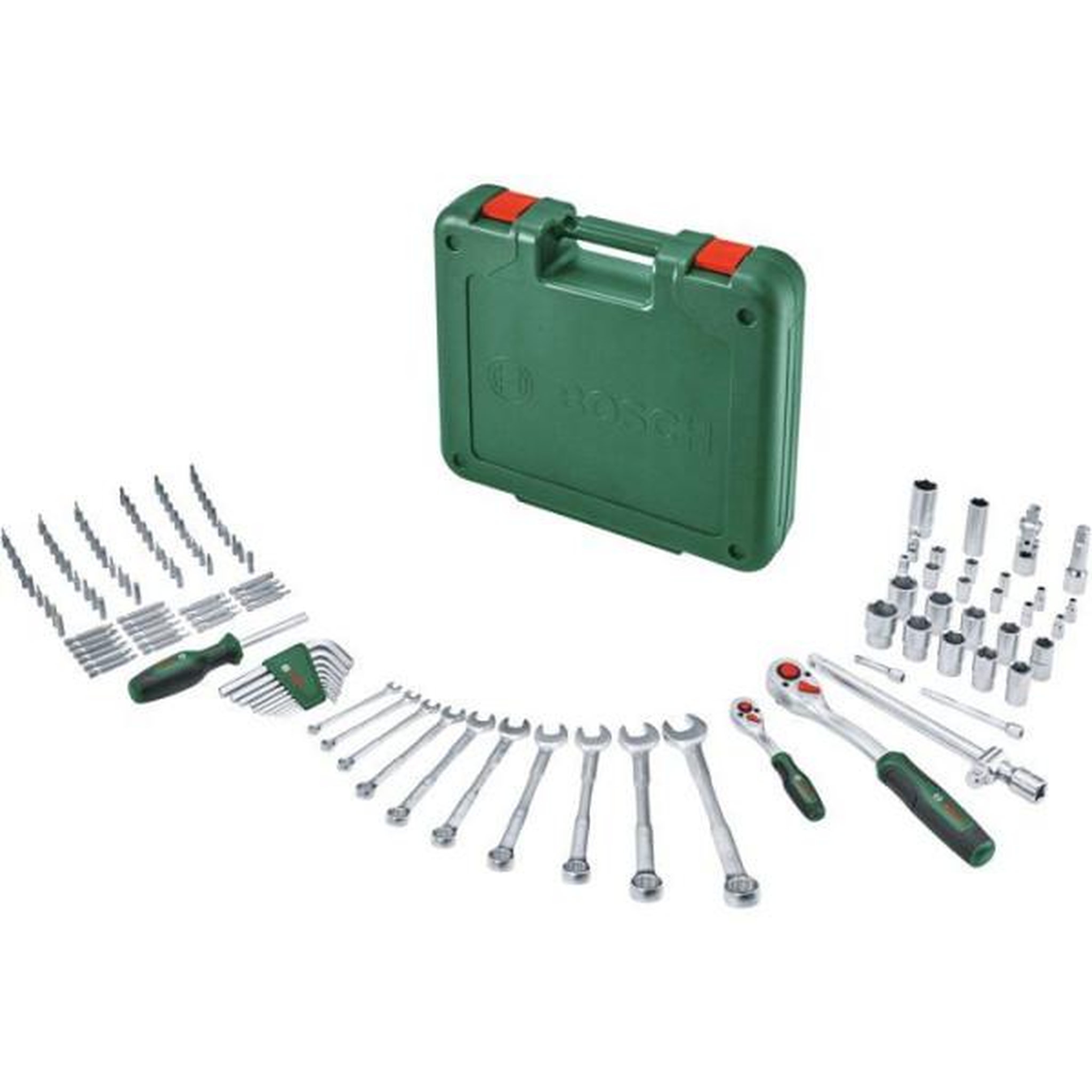 Voir la diapositive 2 : BOSCH Set d'outils 134 pcs bosch