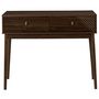 Voir la diapositive 3 : The Home Deco Factory Console 2 tiroirs effet noyer TIFFANY - Marron